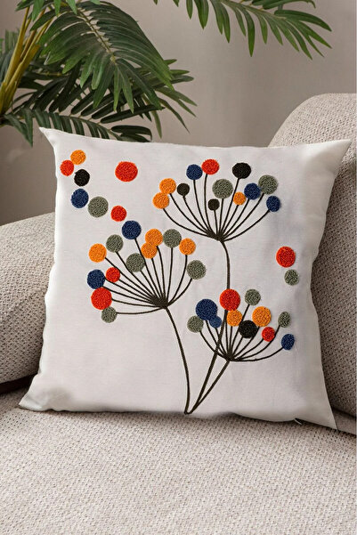 Mai Perla Single Punch (Punch) Embroidered Decorative Design Pillow Case Süzene Embroidered High Quality Punch