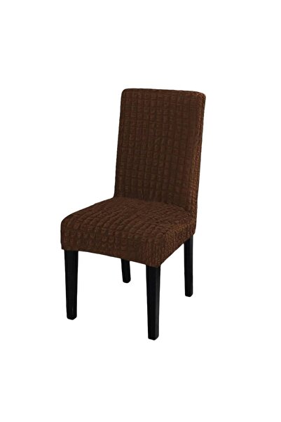 Inovius Σετ 6 καλυμμάτων καρεκλών χωρίς τιμόνια, σκούρο καφέ -