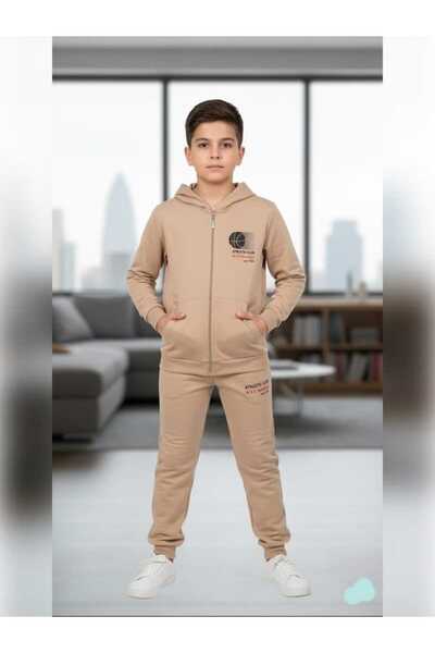Damla Cream 2Ip K Hooded Set
