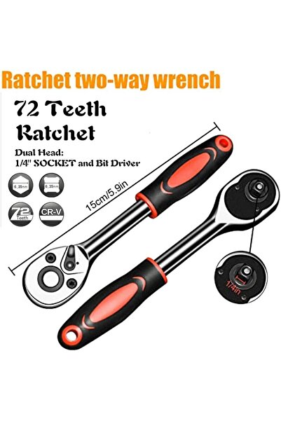 Beauenty 46 Pieces 1/4" Drive Socket Wrench Set (Style 1)