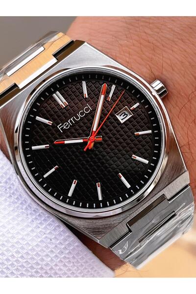 Ferrucci Steel Cord Calendar Dial 2 Years Warranty 3Atm Water Resistant Men's Wristwatch F.U3625.04