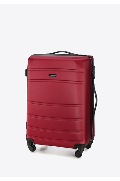 Wittchen Men's Set of Red ABS Grooved Suitcases