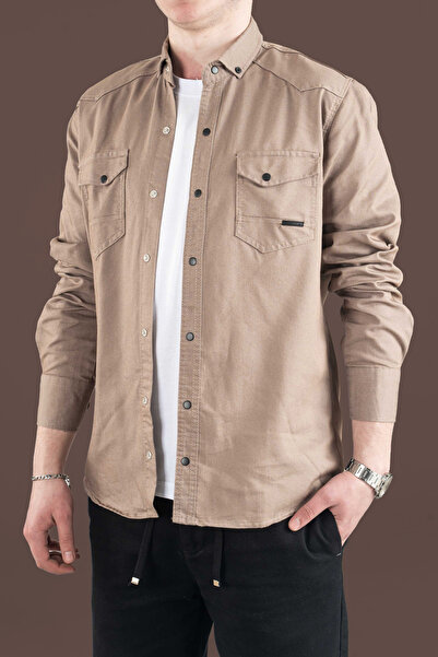 bombe Slim Fit Men's Cotton Denim Shirt