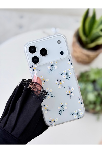 Go Aksesuar iPhone 17 Promax Compatible Anti-Shock Matte Transparent Printed Silicone Case