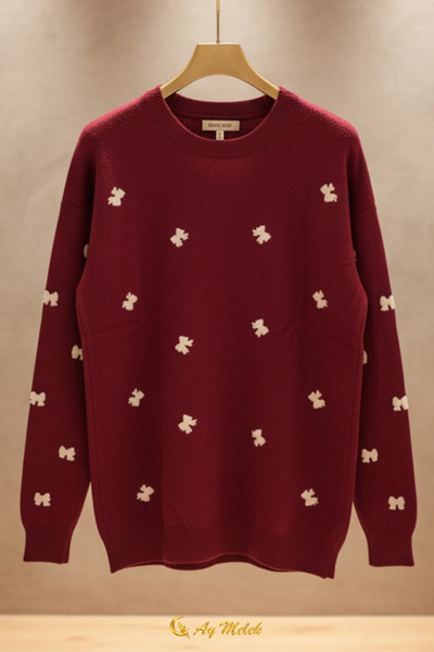 AYMELEK Women's Knitwear Sweater Soft Textured Crew Neck Sweater