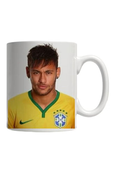 MECKSA Neymar Printed Ceramic White Mug 350ml