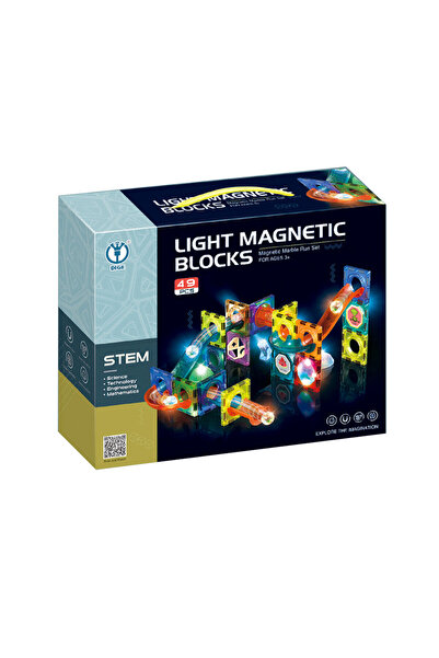 STEM CADOU: Set de Constructie Magnetic cu lumini 49 Piese + cadou 1 set DART BOARDS ELEFANT
