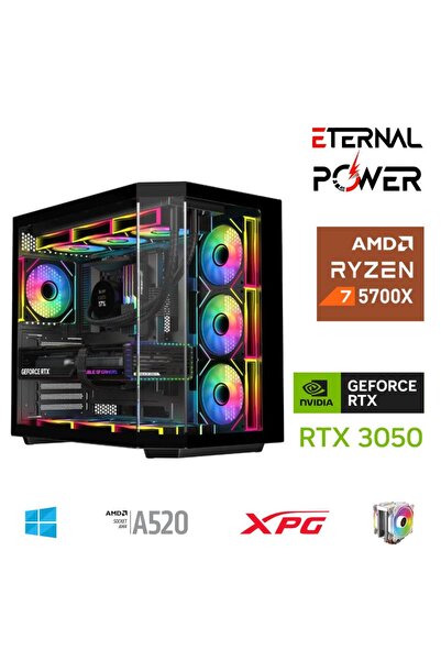 ETERNAL POWER RYZEN 7 5700X 32G DDR4 1TB M.2 RTX3050 A520 A650W