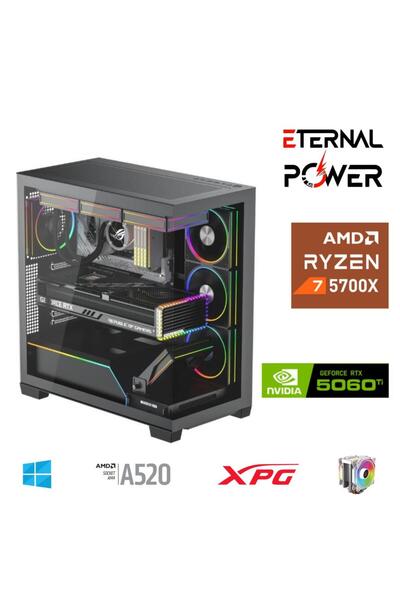 ETERNAL POWER RYZEN 7 5700X 32G DDR4 1TB M.2 RTX5060Ti A520 T650W