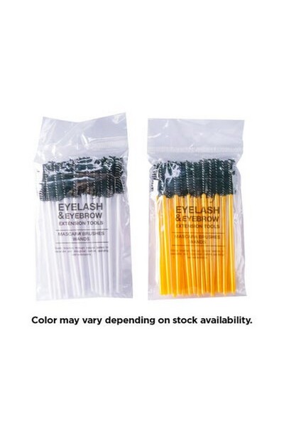 Pritty Mascara Brushes Wand 25 Pcs/Pack Wht Or Gold