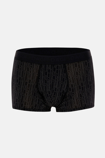 Dagi Γκρι-Μαύρο Μπόξερ με μοτίβο Micro Modal 3 τεμαχίων