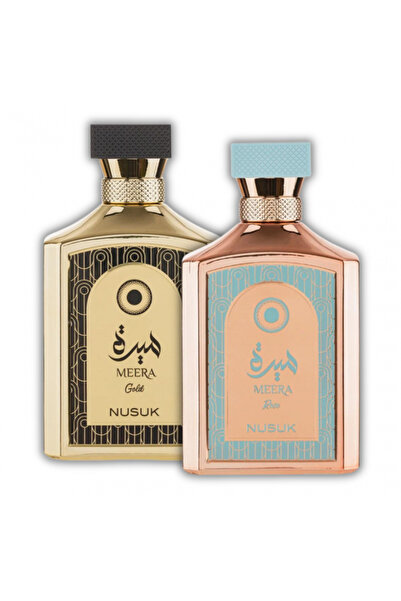 Nusuk Pack of 2 perfumes (His & Hers): Meera Gold 100 ml + Meera Rose 100 ml