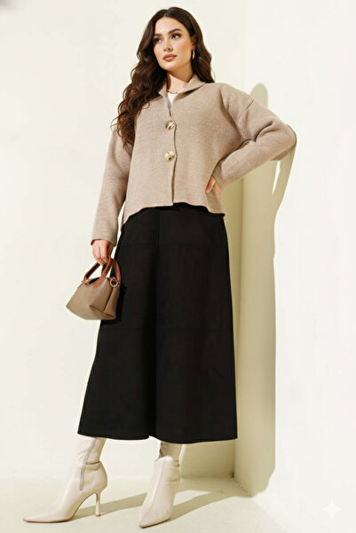 MissPul Gold Buttoned Short Knitwear Cardigan