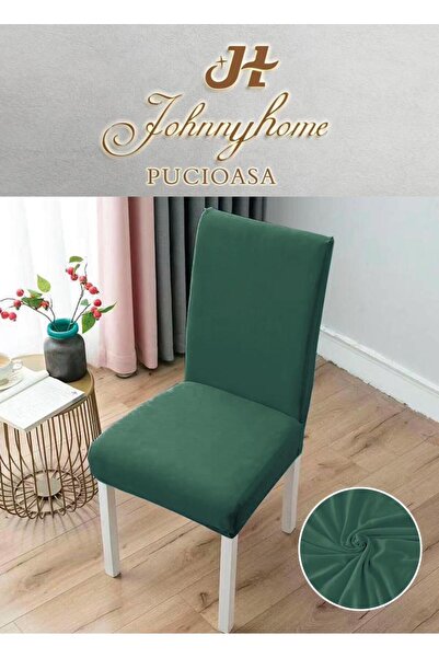 Inovius Set of 6 Elastic Chair Covers, Cotton, Green - SIPRHSC-03