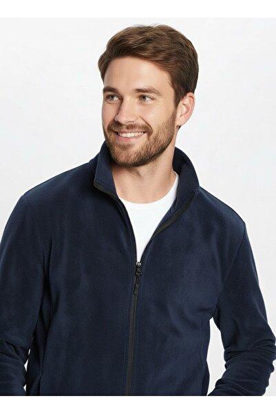 PİJAMUS Unisex Anti-Pilling Non-Pilling Standard Fit Full Zipper Cold-Proof F...