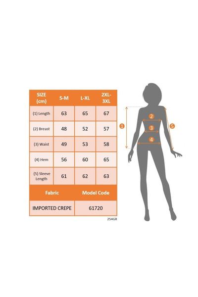 GENCULUS Women's Long Sleeve Round Front Pleated Imported Crepe Blouse