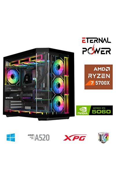ETERNAL POWER RYZEN 7 5700X 32G DDR4 1TB M.2 RTX5060 A520 A650W