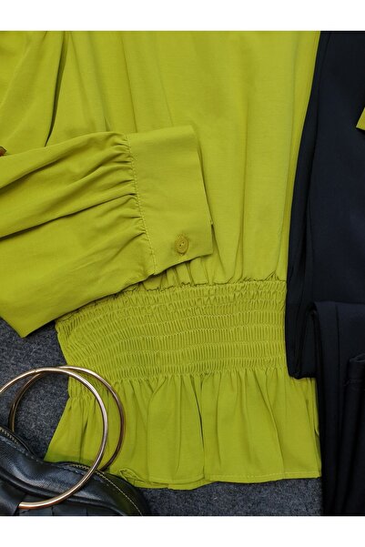 MissRunin Short Blouse with Elastic Waist