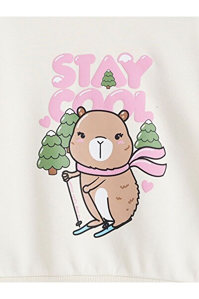 LC Waikiki Lcw Kids Animal Printed Girls' Sweatshirt