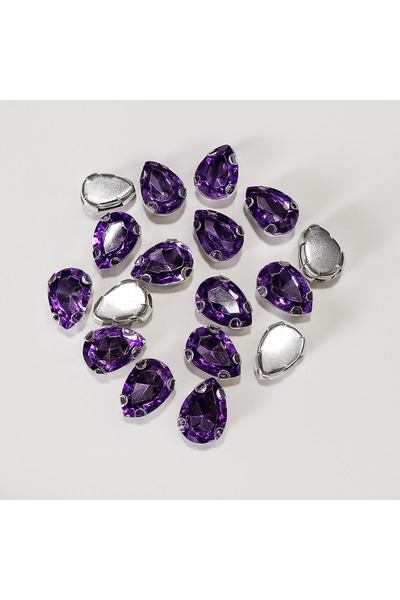 Prestij Boncuk Piatra de cultivare cu picături de culoare liliac 10 x 14 mm 1...
