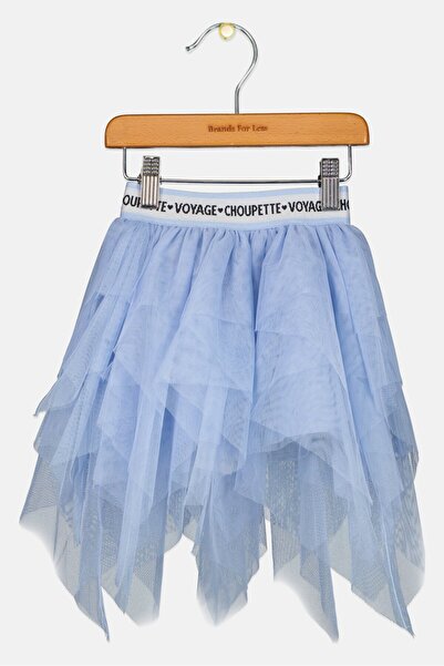 Choupette Toddlers Girl Textured Skirt, Light Blue