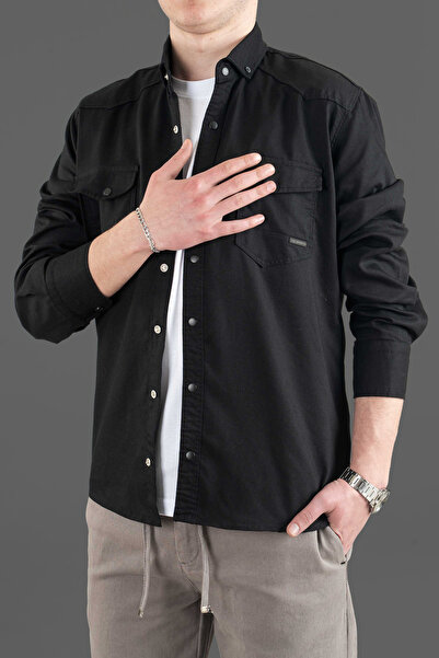 bombe Slim Fit Men's Denim Shirt