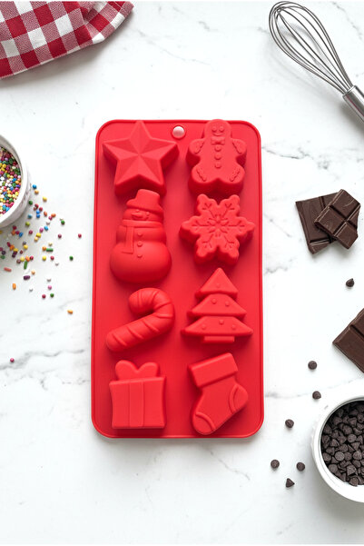 FH finehome Xmas New Year Silicone Chocolate Mold