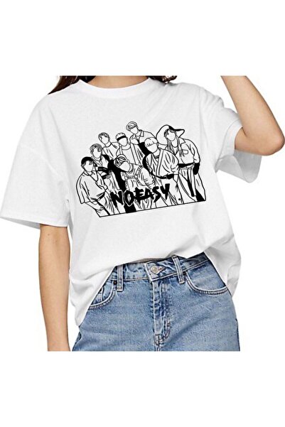 barsdepo Tricou cu imprimeu StrayKids, Tricou oversize unisex pentru copii/ad...