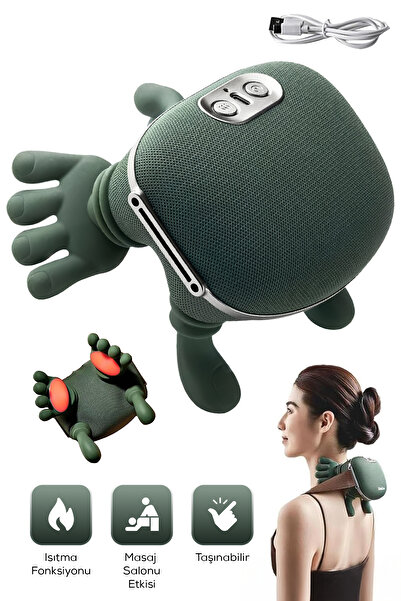 SARAVİTA Isıtmalı El Şeklinde Boyun Bel Sırt Masaj Aleti– Şarjlı Taşınabilir ...