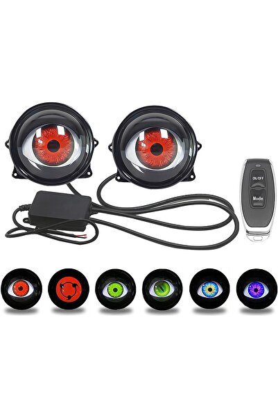 MR.SMART F.T.C 2Pcs Devil Eyes Light for Cars, Devil Eye Demon Evil Eyes Headlight with Switch Control.