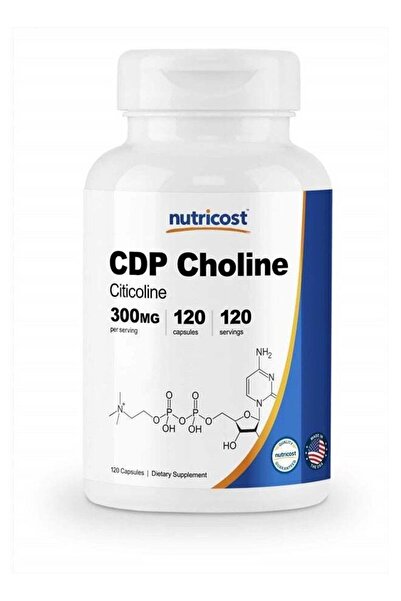 Nutricost CDP Choline (Citicoline) 300mg, 120 Vegetarian Capsules - Non-GMO, Vegetarian Friendly, Gl