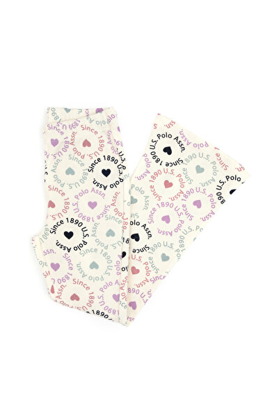 U.S. Polo Assn. Girl's Cream Tights 50318086-Vr256