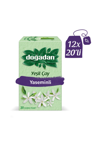 Doğadan Jasmine green tea 20 x 12 packs (1 box) x 3 packs