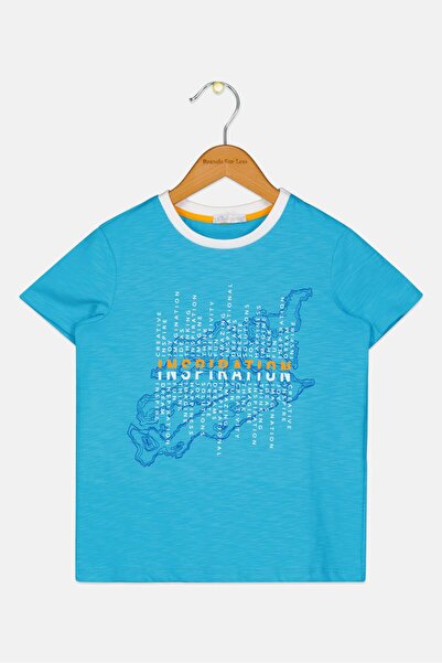 Choupette Kids Boy Graphic Print Short Sleeve T-Shirt, Blue