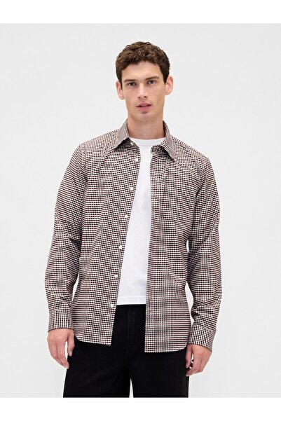 GAP Erkek Kırmızı Kareli Oxford Gömlek