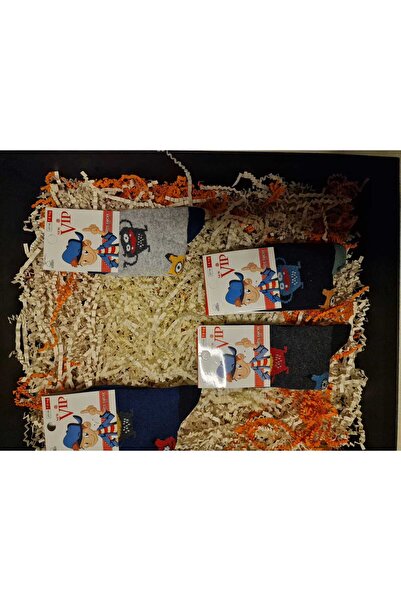 LİA Underwear Patterned Long Boys' Socks 4-Piece Set