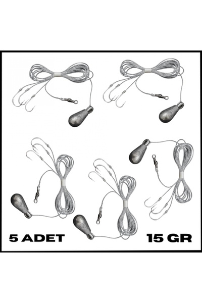 Uygunayakala Uyguna-Yakala 5 Adet 15 gr -3 İğneli Fırdöndülü Kurşunlu Dip Bed...