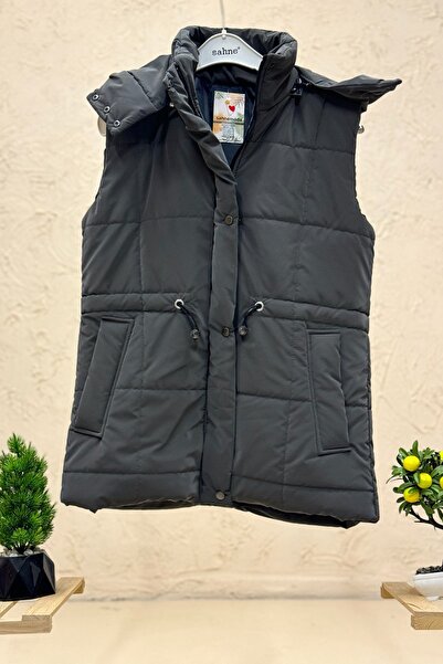 sahnemoda Sleeveless hooded long imported vest