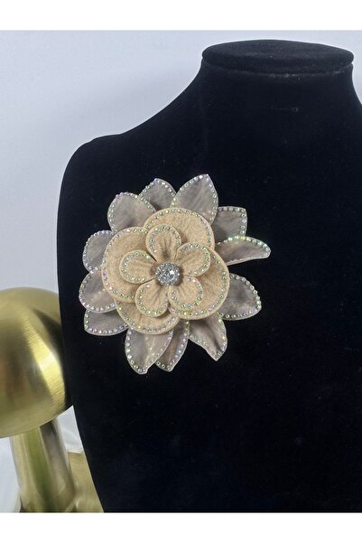 jasmina store organze taşlı broş