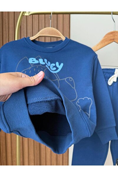 KidsSel Boy's Printed Model 3 Thread Cotton Fabric Bottom and Top Set