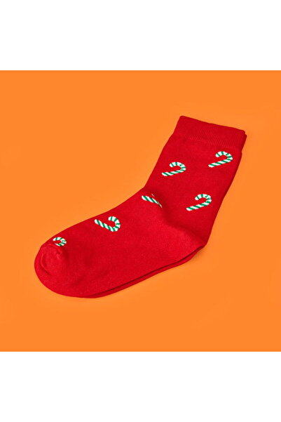 Evidea Меки чорапи тип „бонбонена пръчка“ - червени