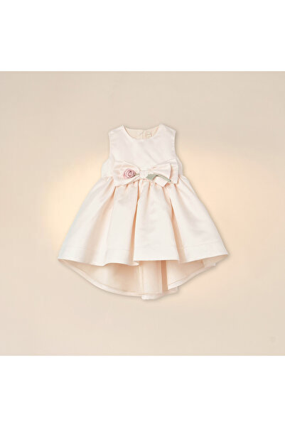 giggles Giggle Flower Applique Sleeveless Dress with Asymmetrical Hem