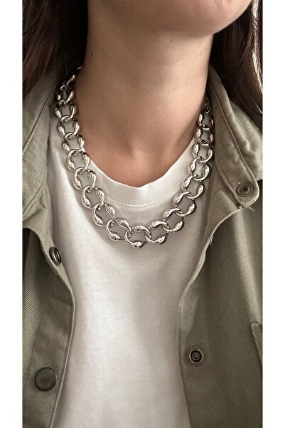mibrillo Thick Auger Model Drop Necklace