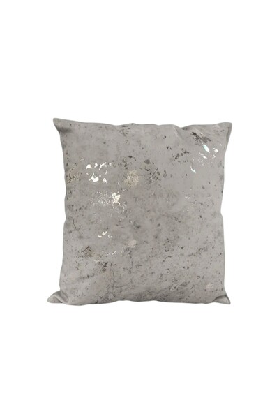 Atria Bella Decorative Cushion, Velvet, Grey with Gold Inserts, 35 x 35 cm