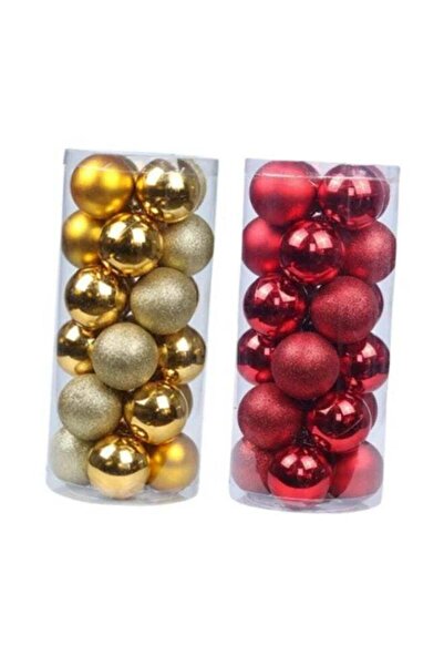 Promass مجموعة زينة معلقة - كرات ذهبية بلمسة نهائية عاكسة