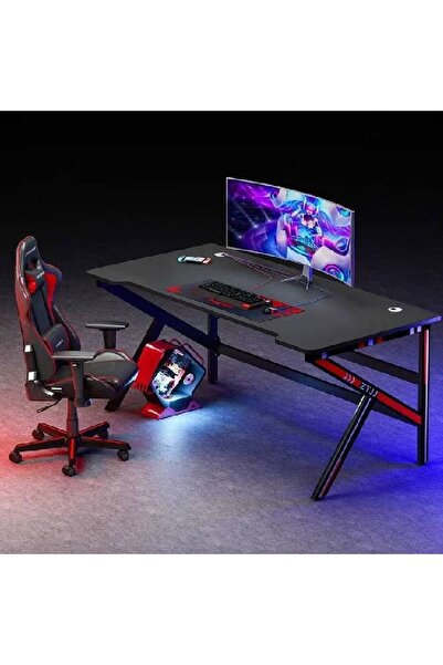 NKX K Shaped Sturdy Computer Desk And Gaming Table Workstation Home Office De...
