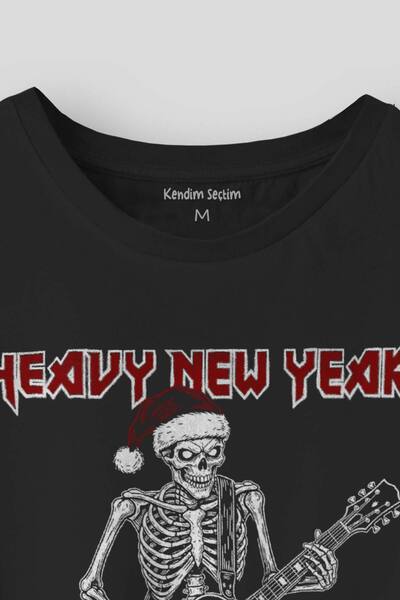 Kendim Seçtim Black T-Shirt Heavy Metal Happy New Year New Year Christmas Merry Christmas Noel New Year's Eve Printed Unisex T-
