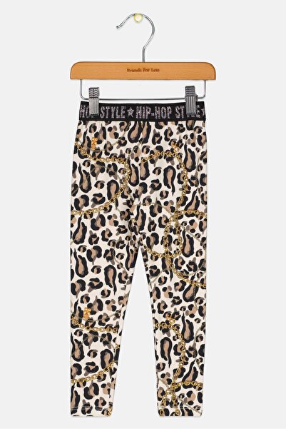 Choupette Toddlers Girl Leopard Print Pull On Leggings, Multicolor