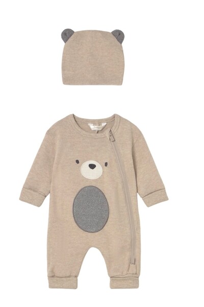 MAYORAL Set de salopeta cu model cu ursulet si caciula gift