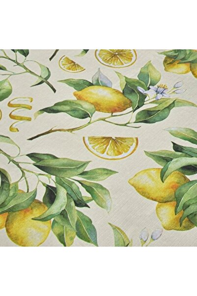 OEM Tablecloth, peva, lemon, green/yellow, 180 x 140 cm